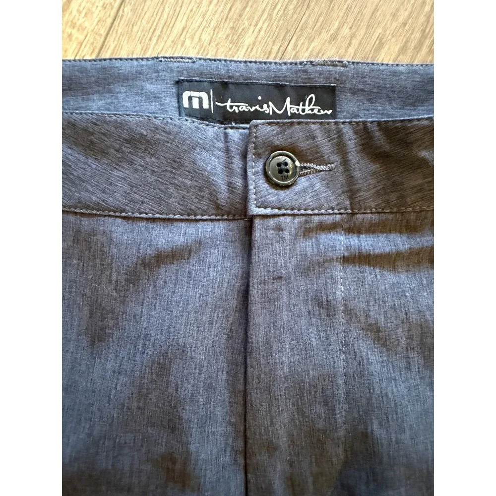 TravisMathew‎ Mens Performance Golf Pants Heathered Grey Stretch Chino Size 34